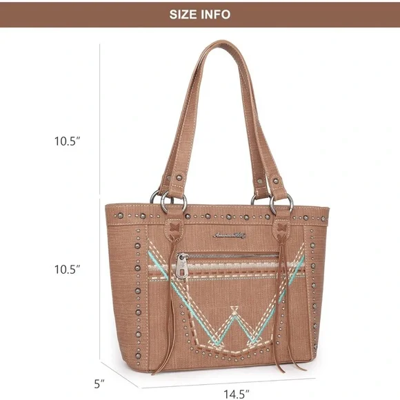 American Bling Shoulder Bags for Women Top-Handle Purse and Handbag 2 PCS Set - Picture 7 of 7